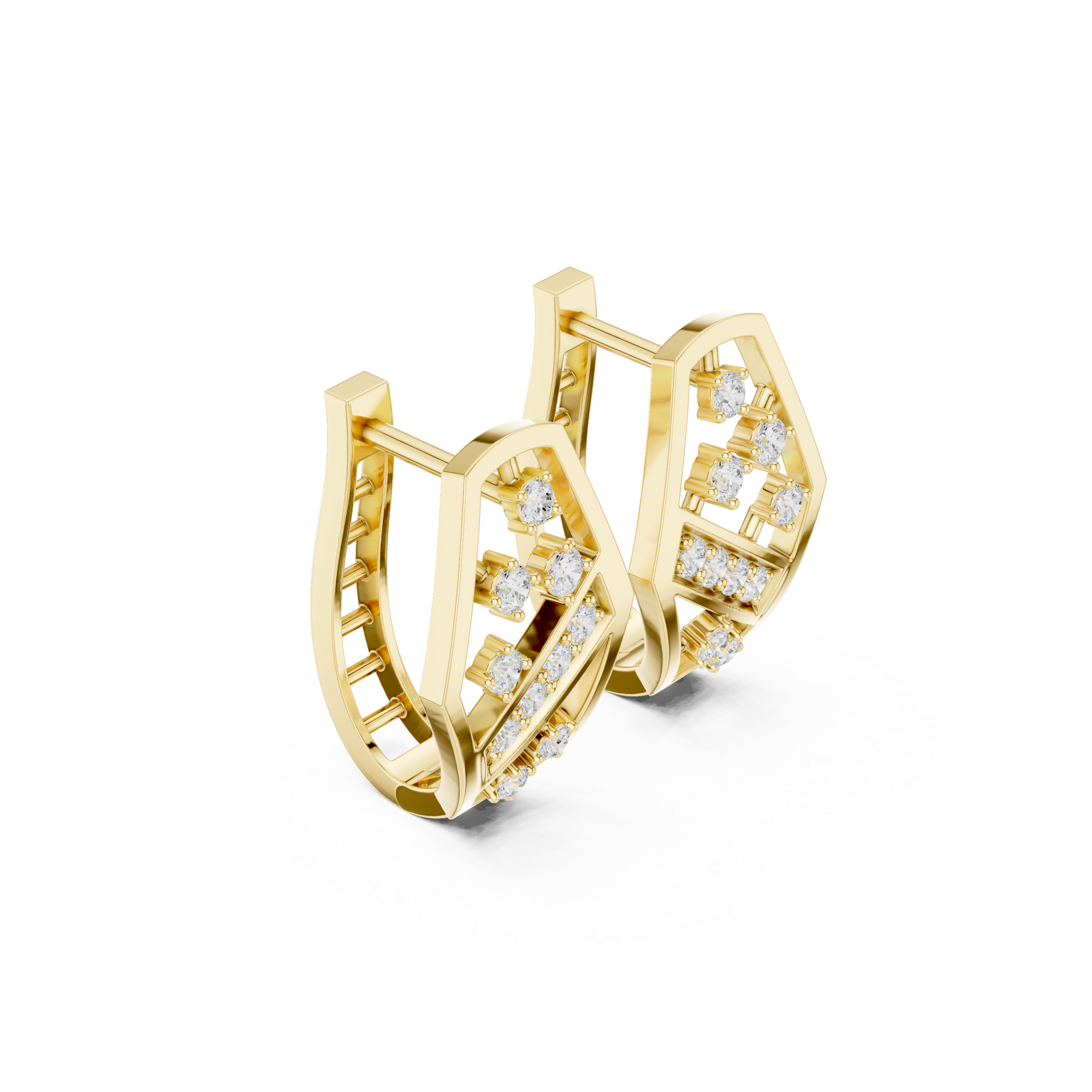 Elegant Cushion Diamond Earrings