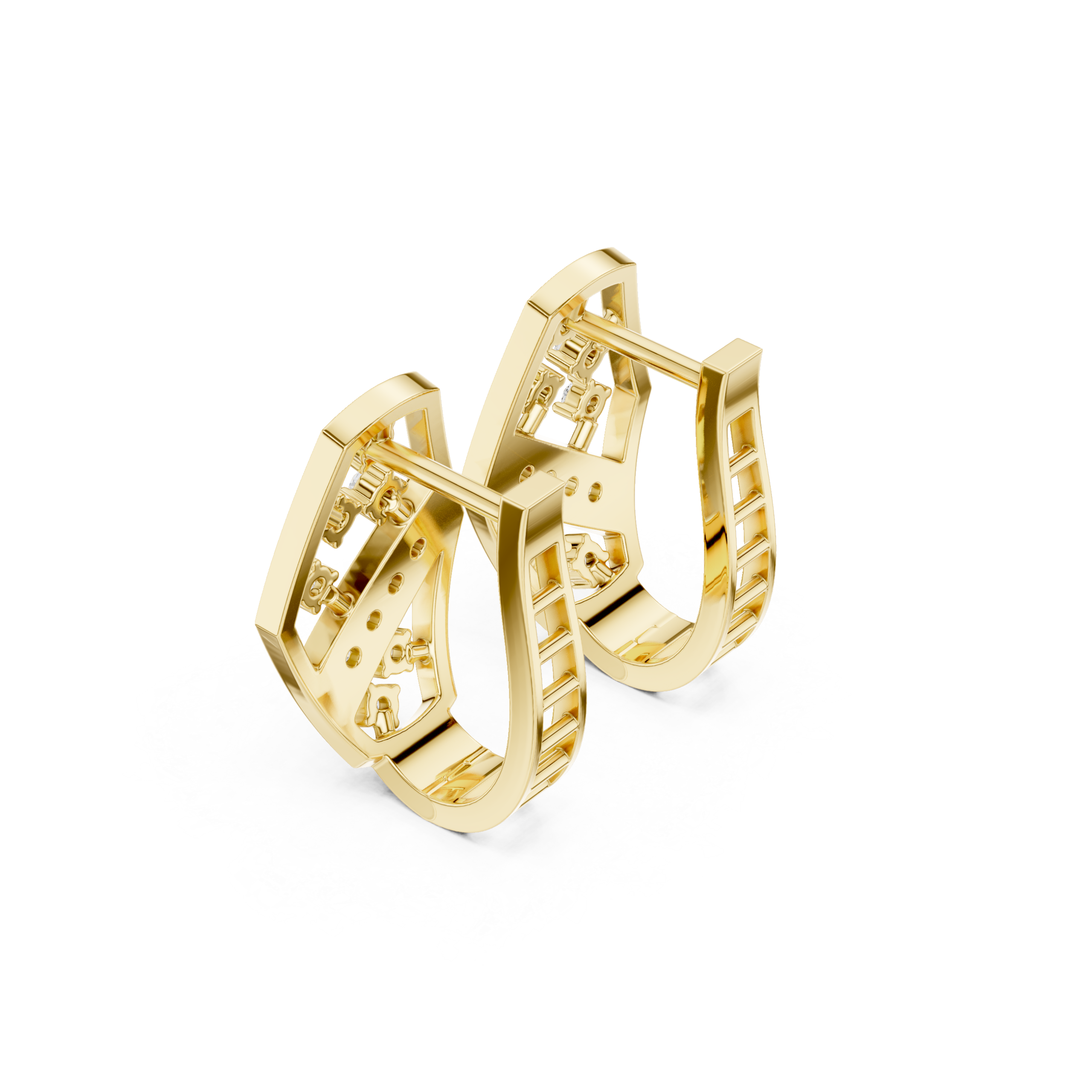 Elegant Cushion Diamond Earrings