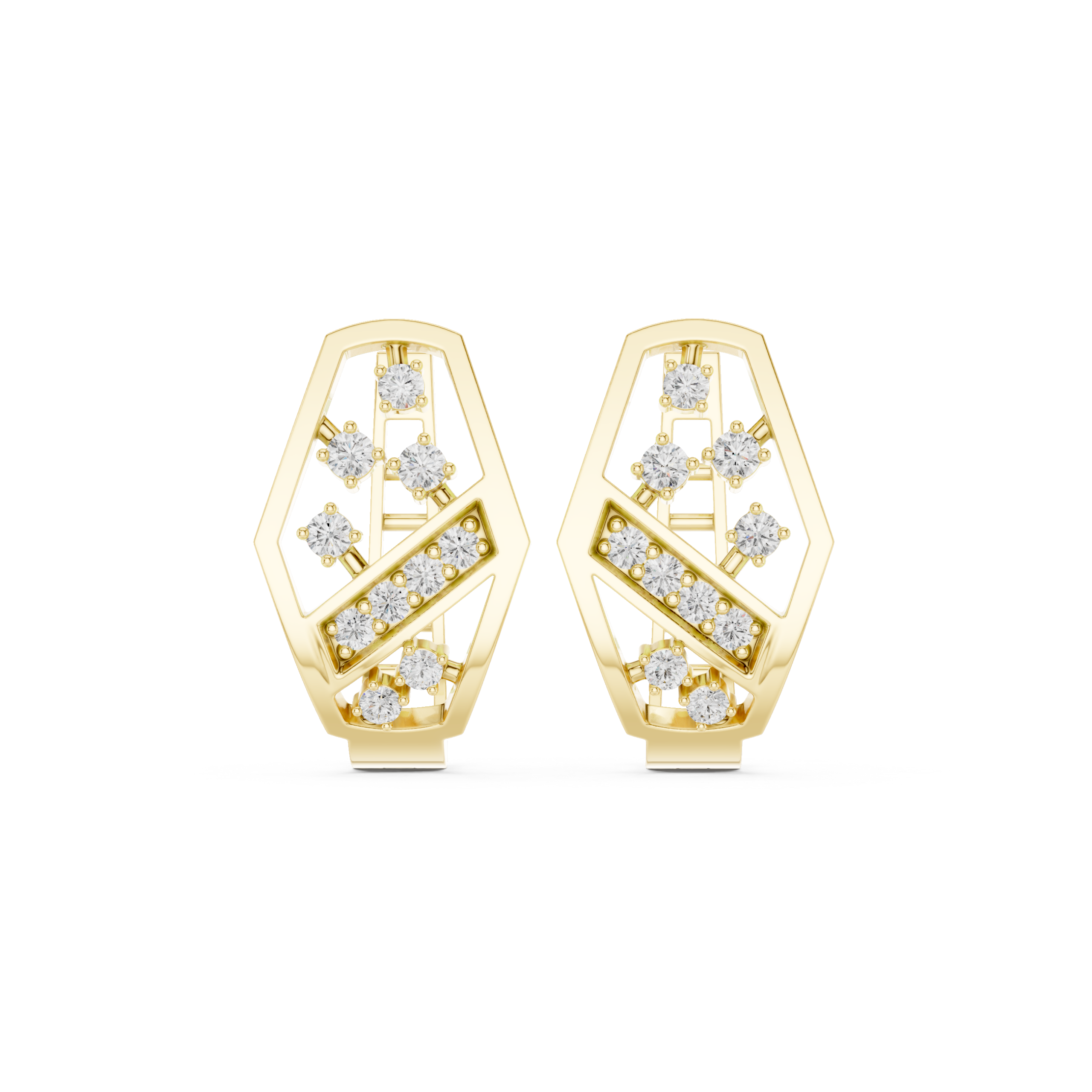 Elegant Cushion Diamond Earrings
