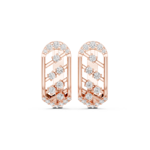 Stylish Round Diamond Earrings