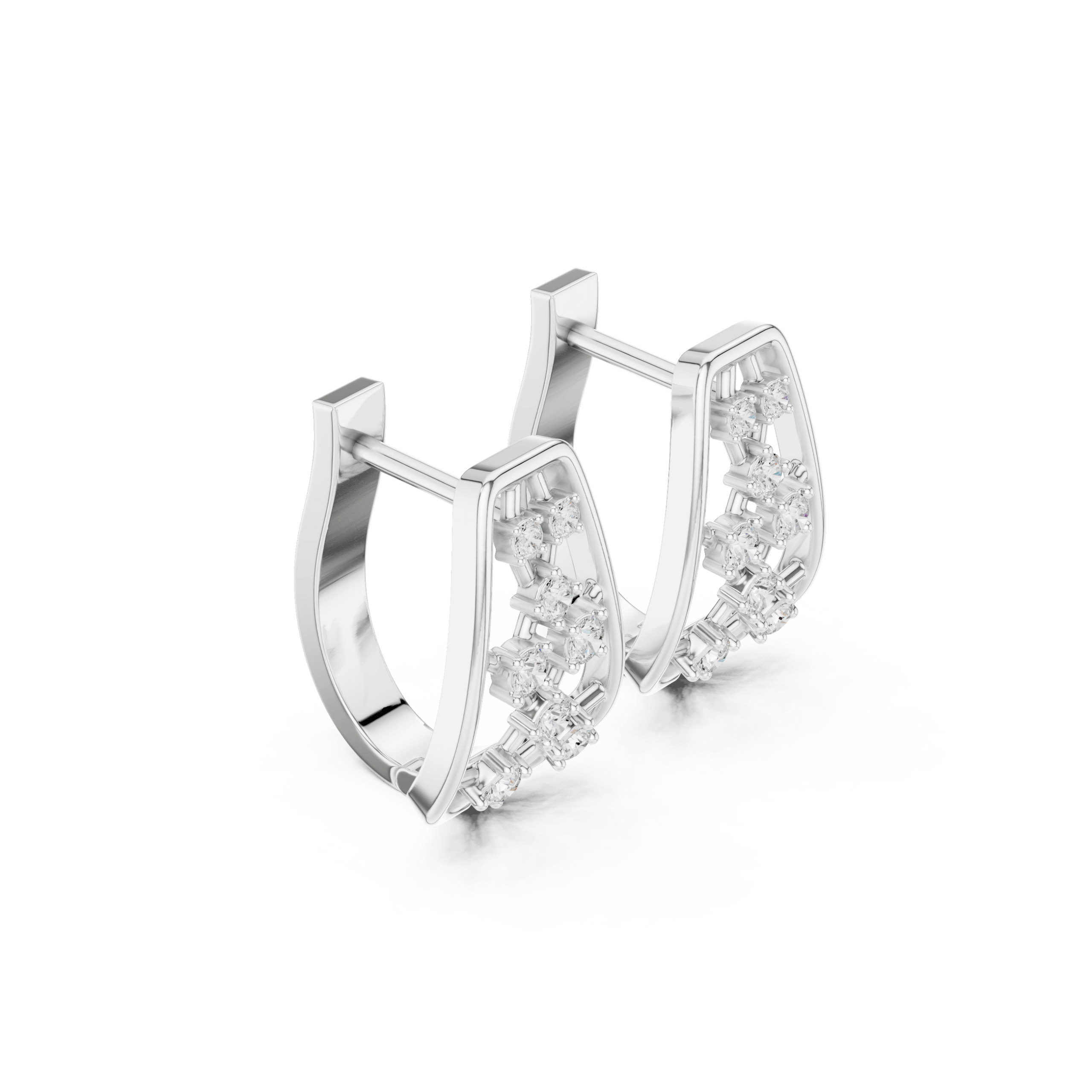 Glam Tapered Diamond Earrings