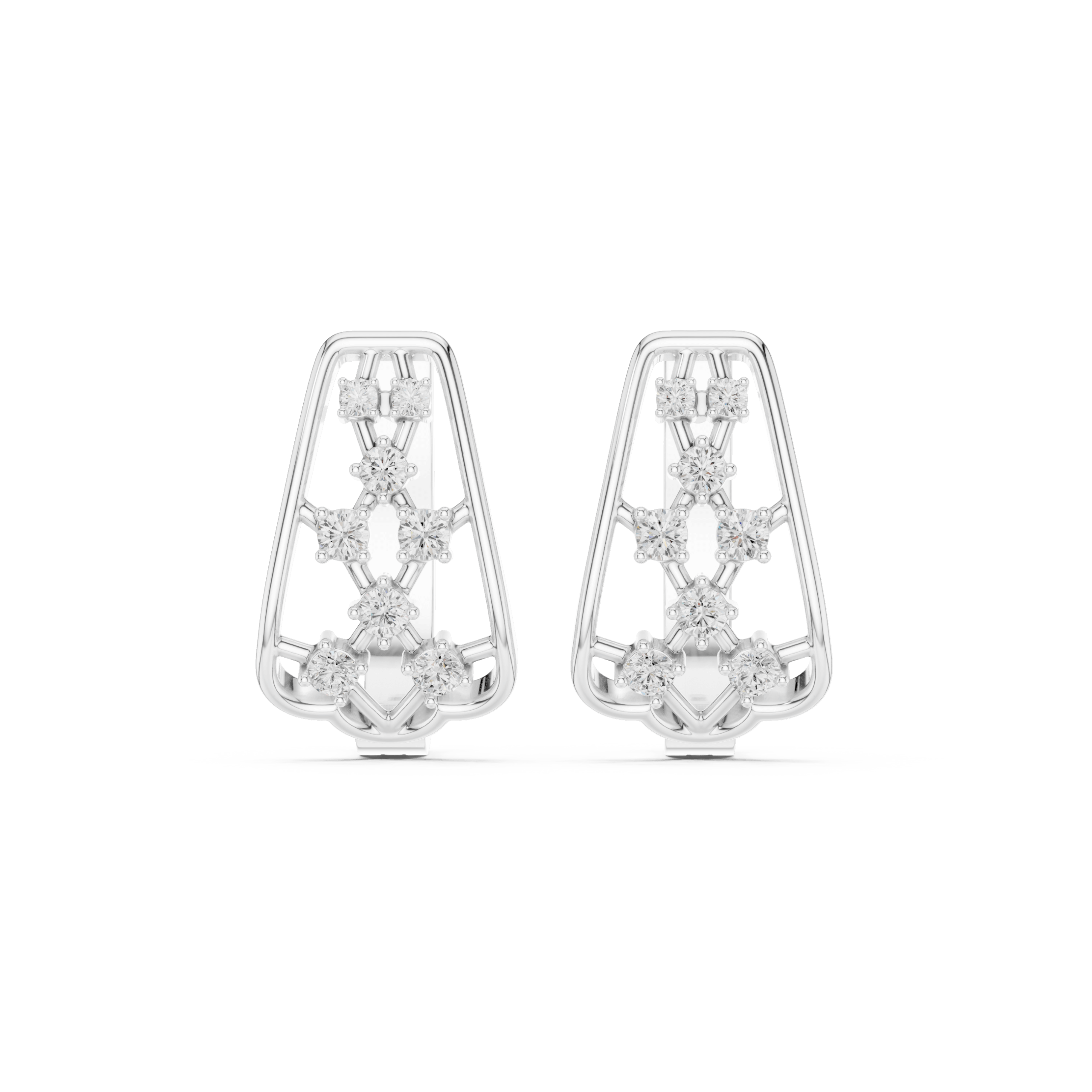 Glam Tapered Diamond Earrings
