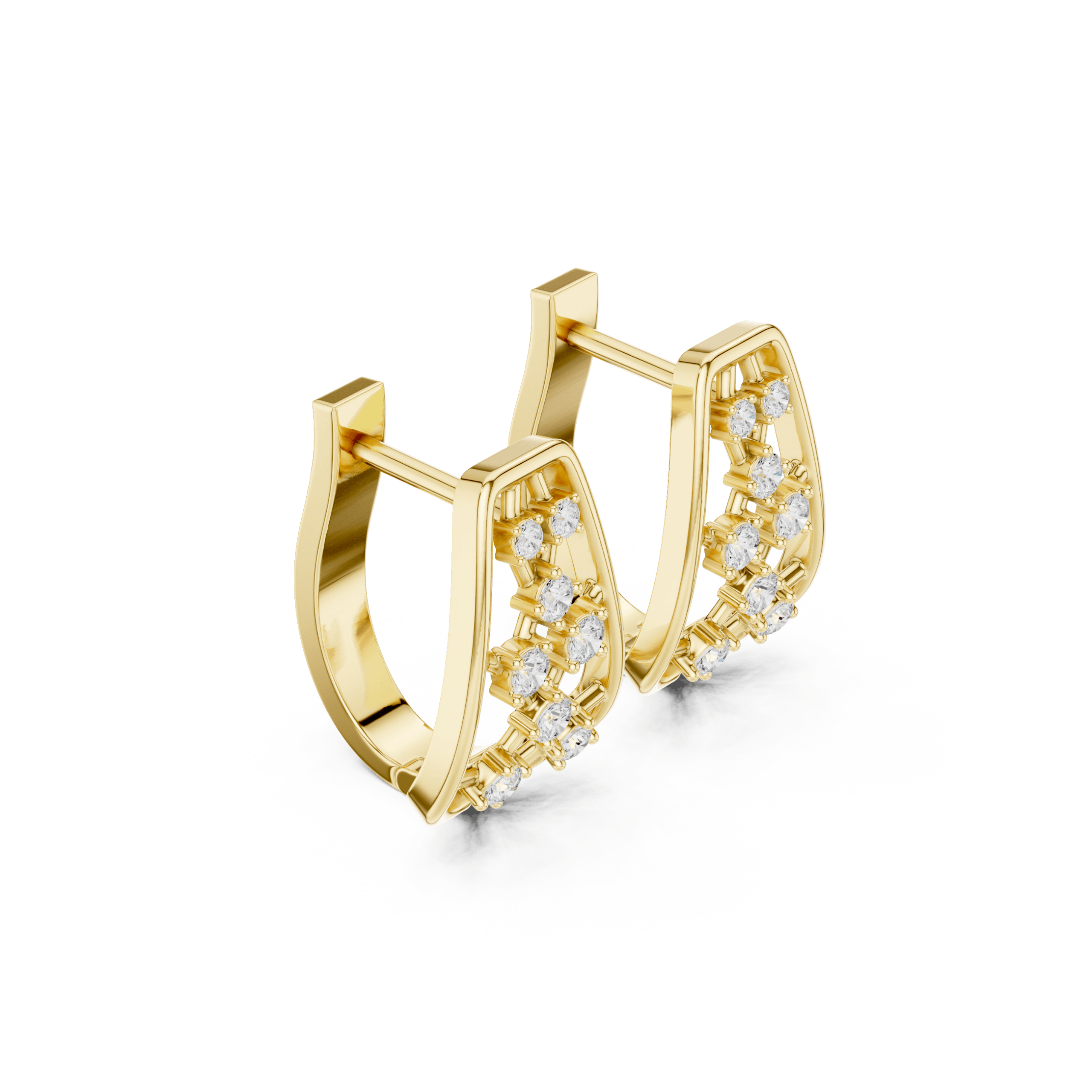 Glam Tapered Diamond Earrings