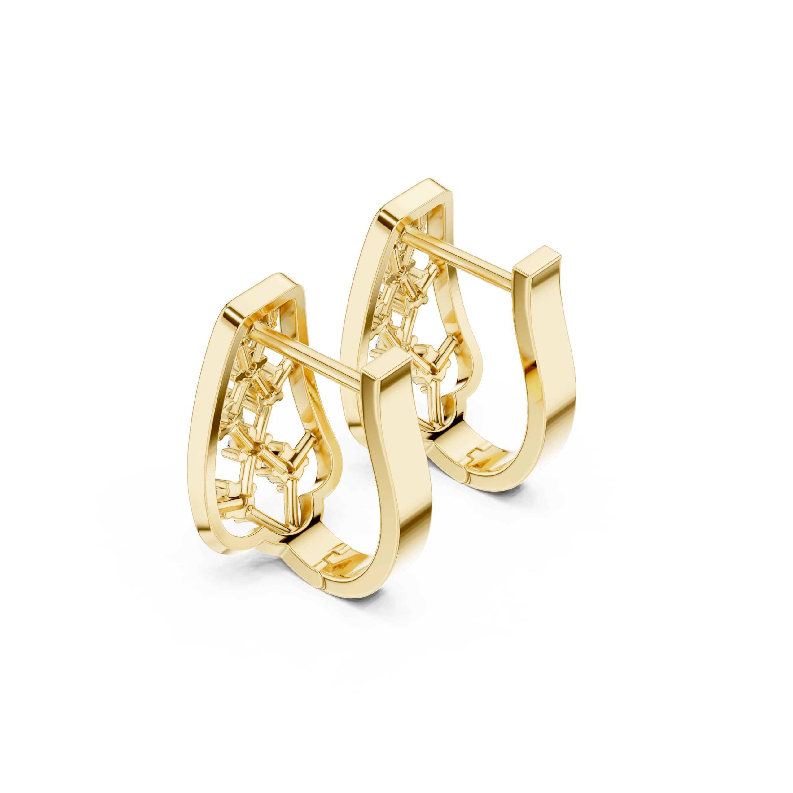 Glam Tapered Diamond Earrings