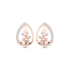 Sleek Oval Diamond Earrings