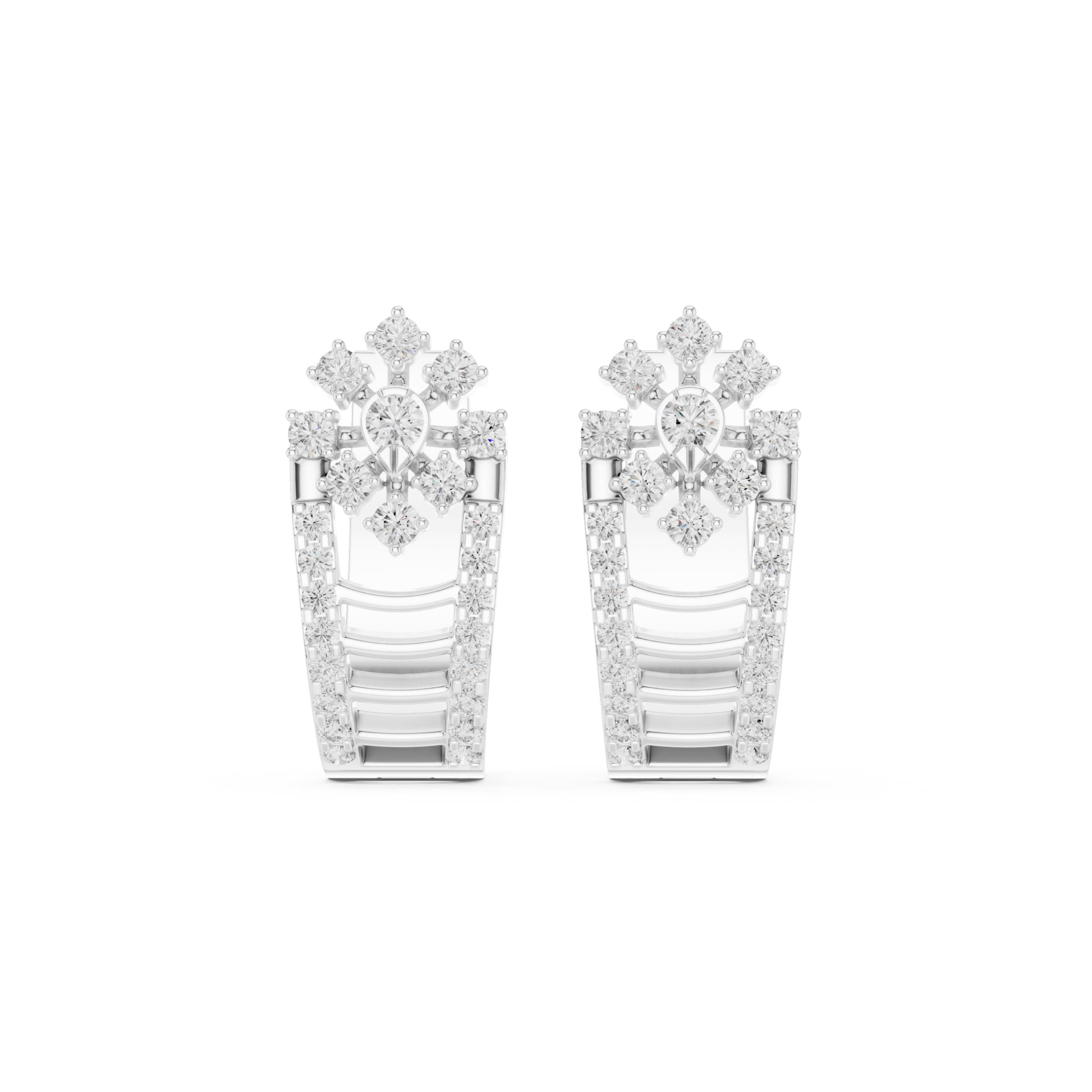 Radiant Emerald Diamond Earrings