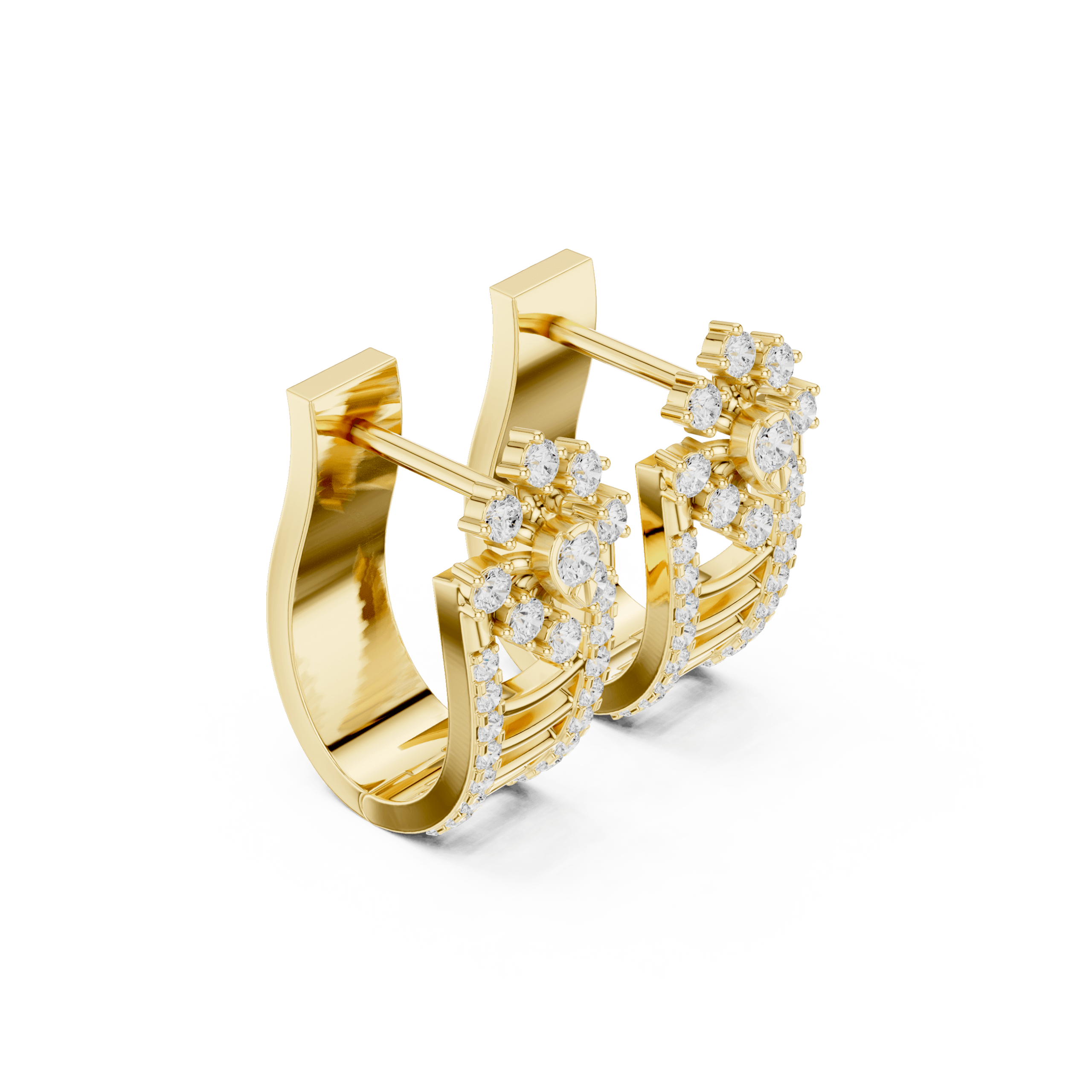 Radiant Emerald Diamond Earrings