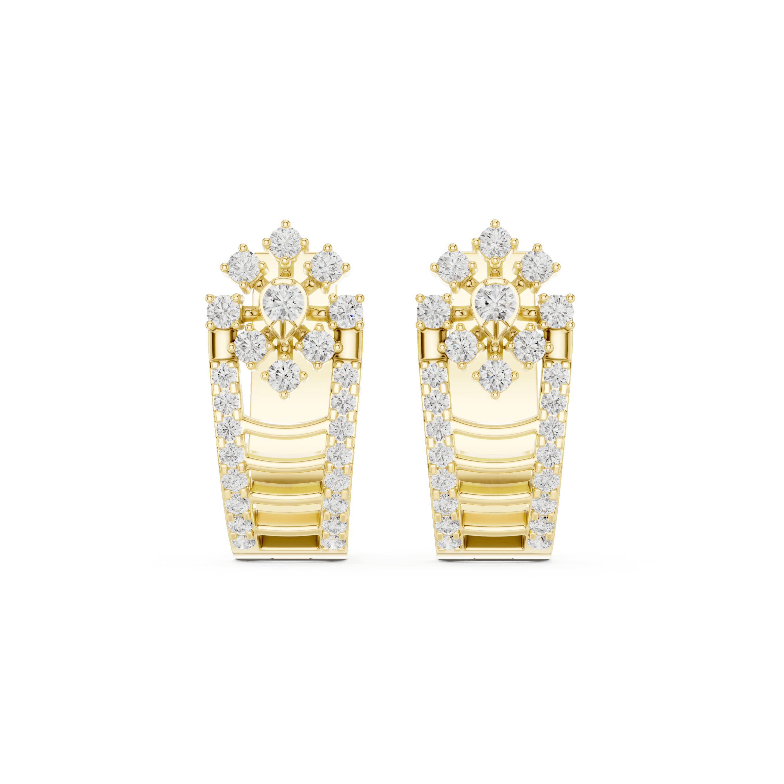 Radiant Emerald Diamond Earrings