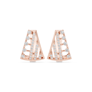 Graceful Tapered Diamond Earrings