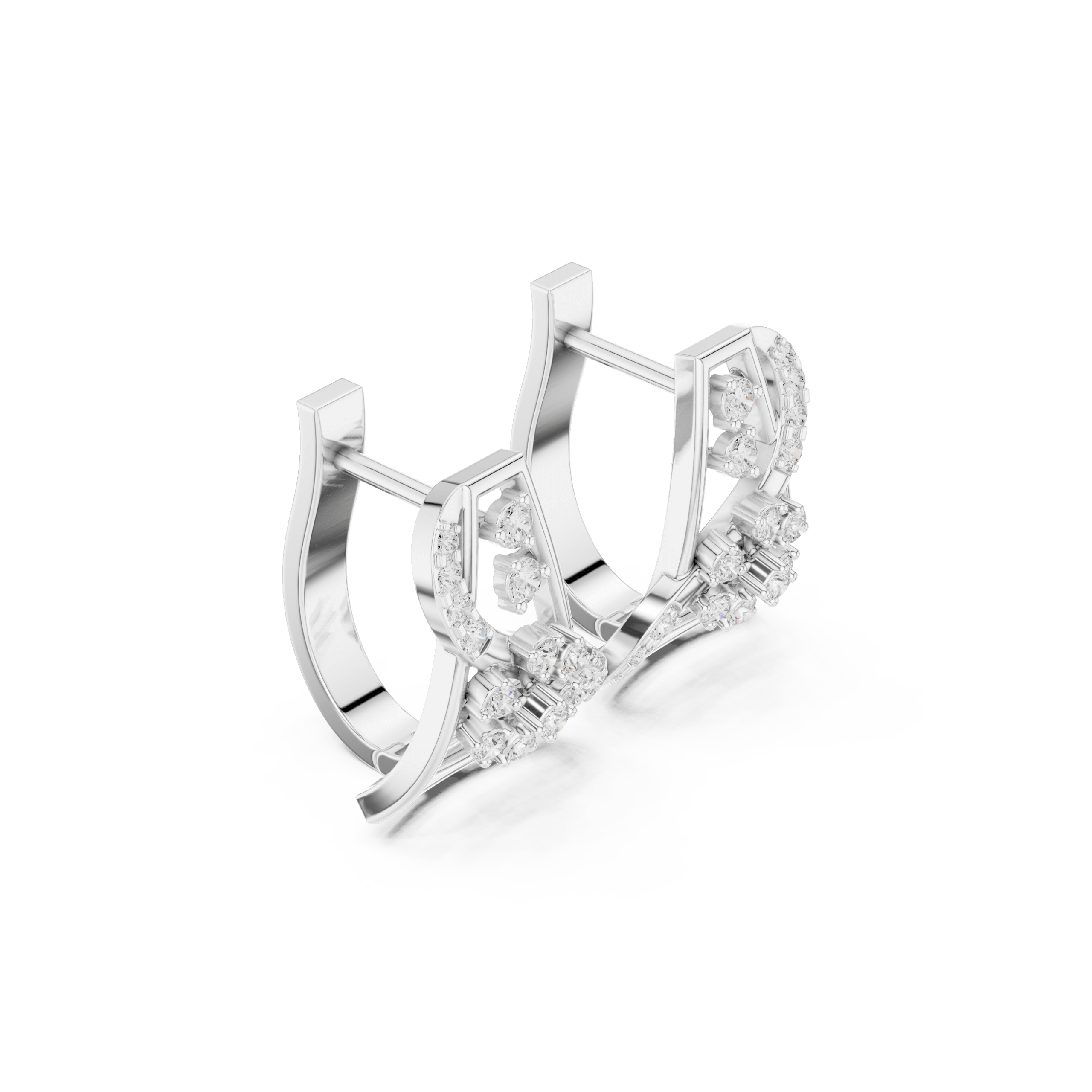 Vogue Heart Diamond Earrings