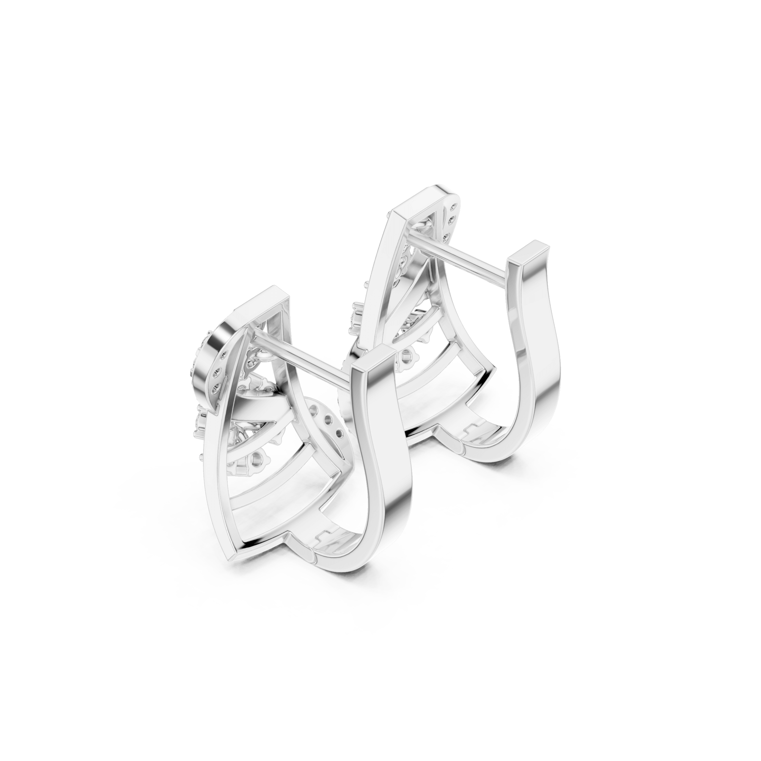 Vogue Heart Diamond Earrings