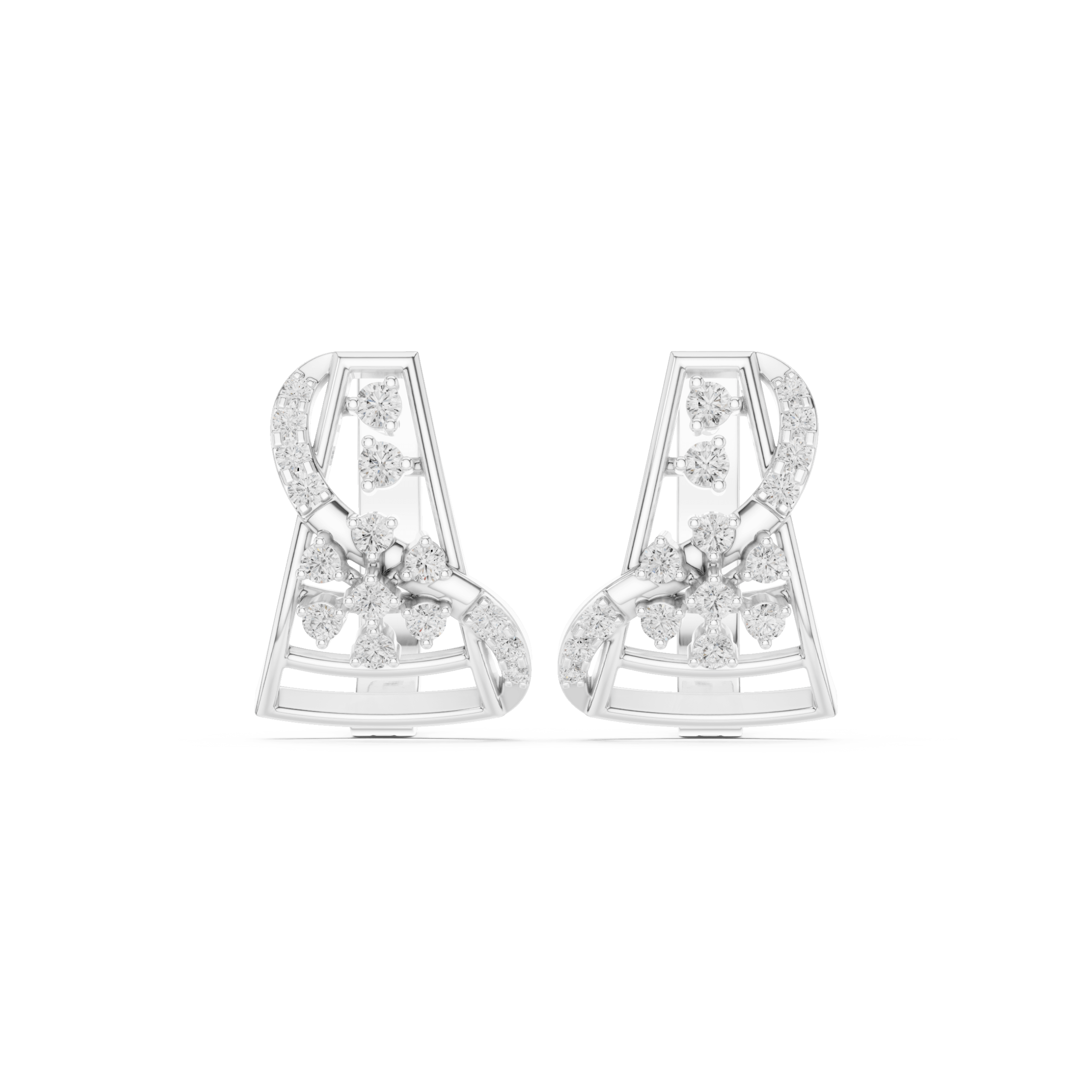 Vogue Heart Diamond Earrings