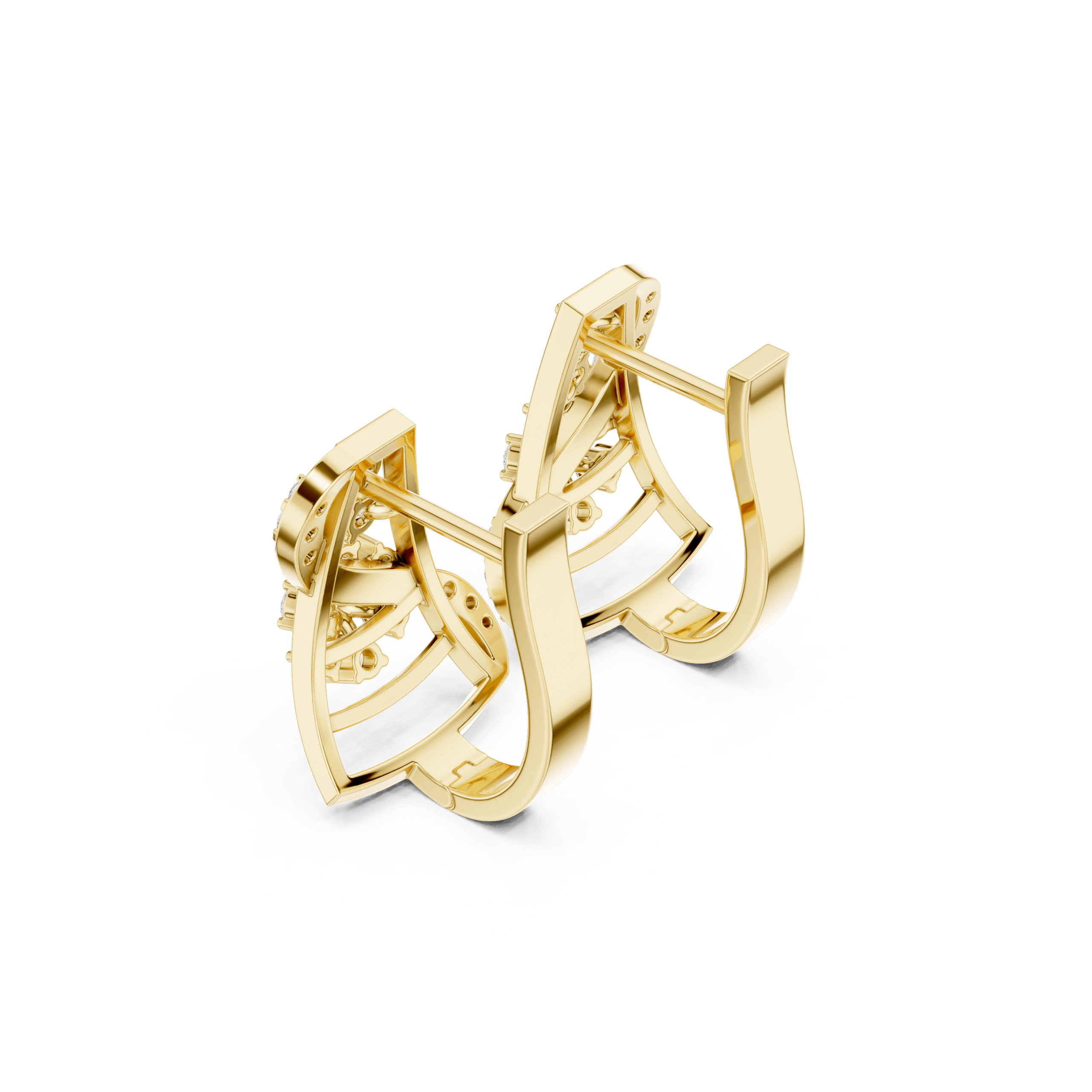 Vogue Heart Diamond Earrings