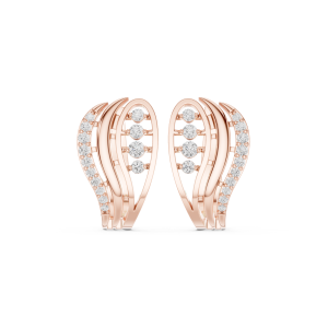 Dazzling Heart Diamond Earrings