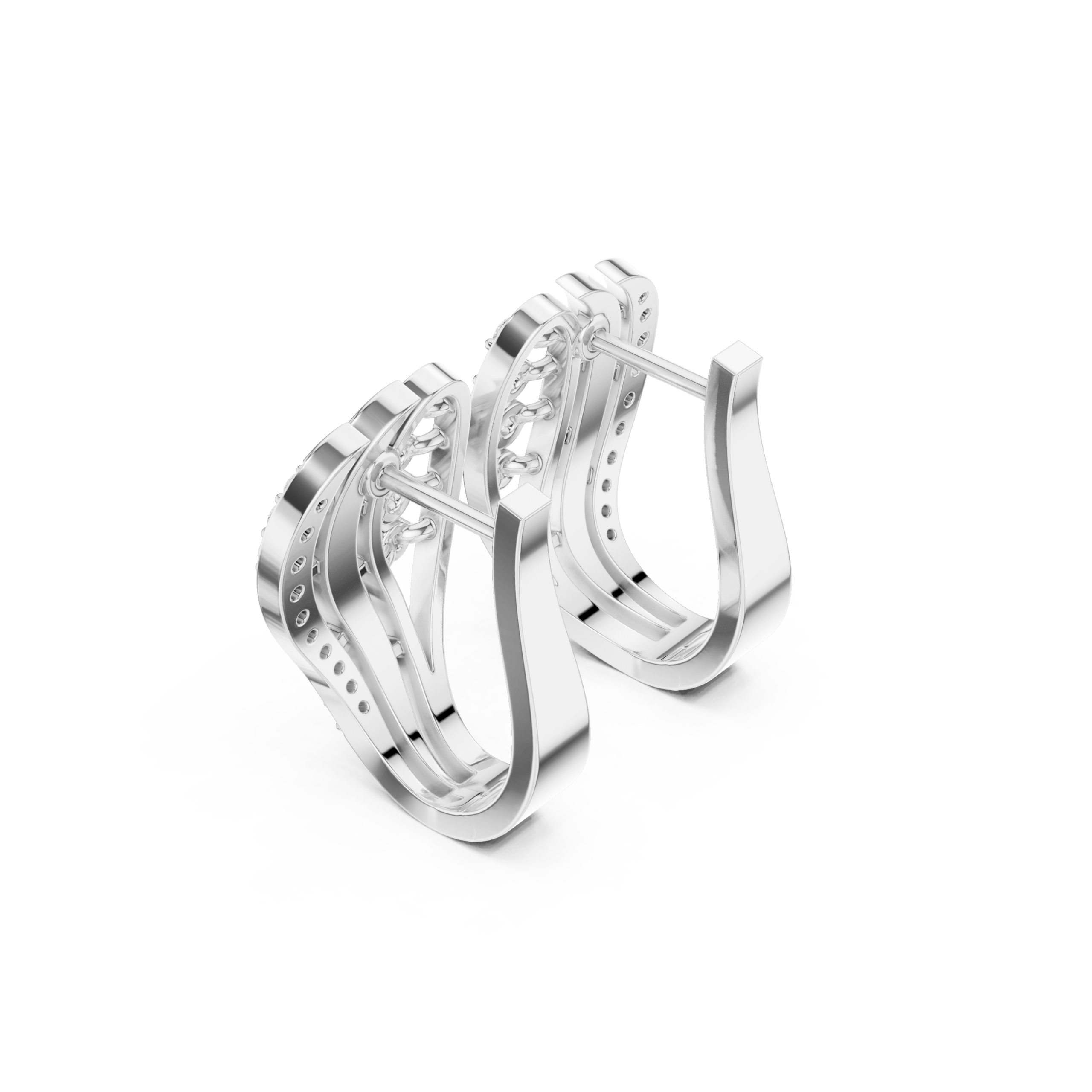 Dazzling Heart Diamond Earrings