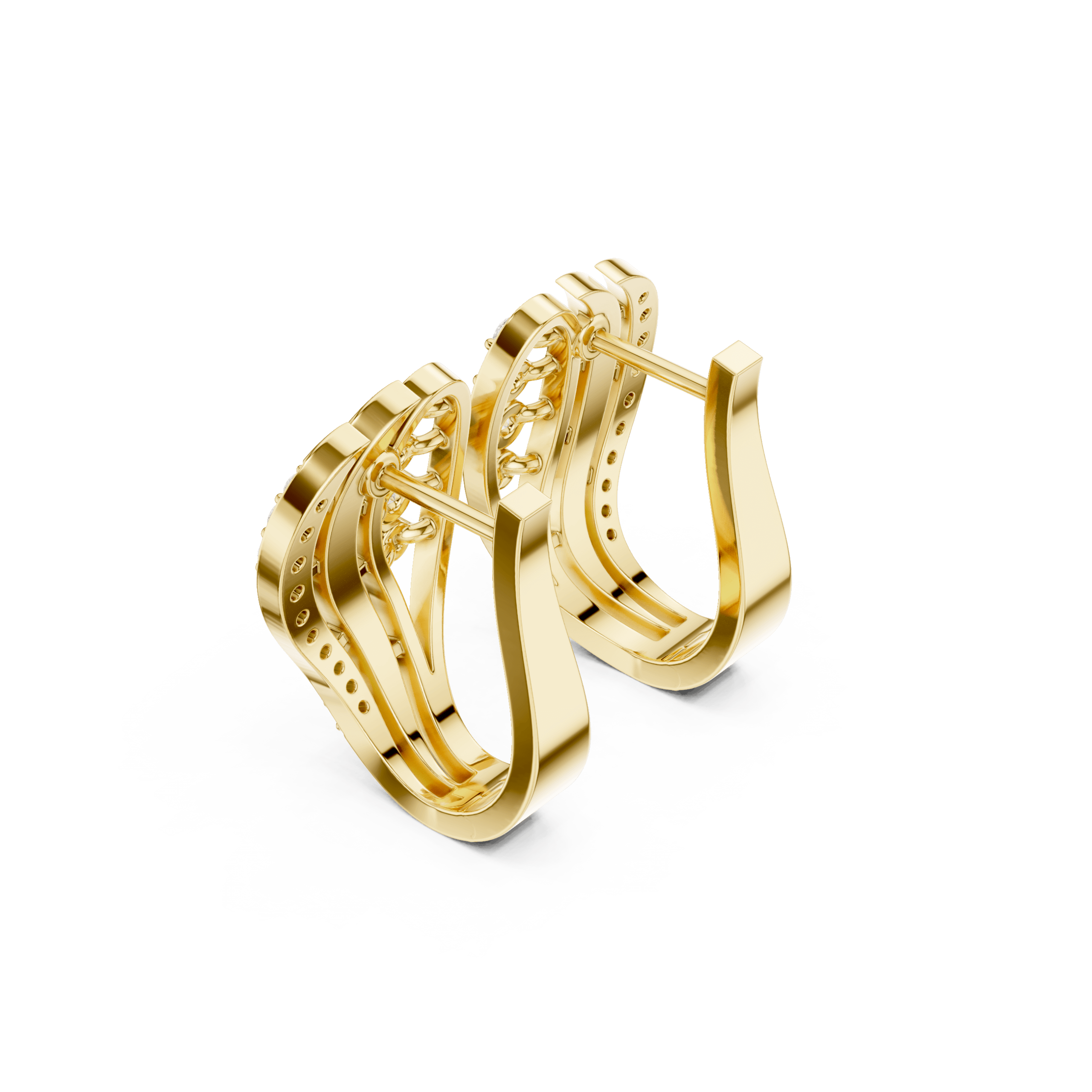 Dazzling Heart Diamond Earrings