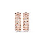 Trendy Oval Diamond Earrings