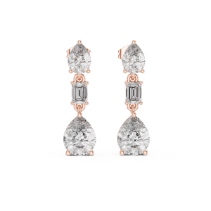 Elegant Triangle Diamond Earrings